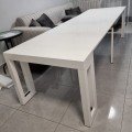 Стол-консоль раскладной белый глянцевый