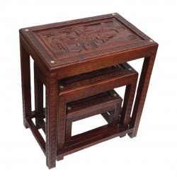 Набор из 3-х приставных столиков деревянных 125 Набор из 3-х приставных столиков деревянных 125