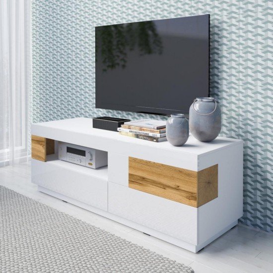 TV тумба SILKE White 41 Мебель, Модульная мебель, Телевизионные тумбы (TV), Коллекция SILKE, SILKE White