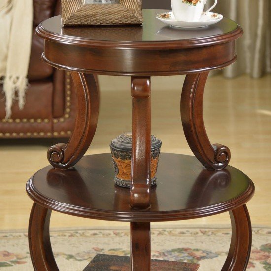 Круглый приставной деревянный столик HSF033