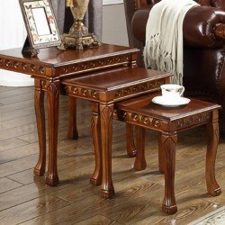 Комплект из трех деревянных журнальных столов HSN008 Комплект из трех деревянных журнальных столов HSN008