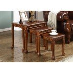 Комплект из трех деревянных журнальных столов HSN008