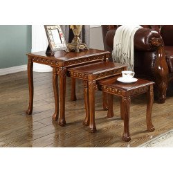 Комплект из трех деревянных журнальных столов HSN008 Комплект из трех деревянных журнальных столов HSN008