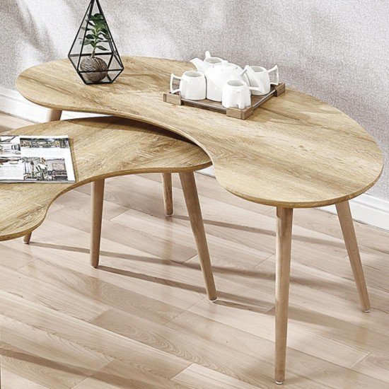 Пара журнальных столиков нестандартной формы, модель 608 Мебель, Журнальные столики, Мебель в гостиную, Журнальные столы, Журнальные столы деревянные