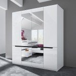 Шкаф для одежды с зеркалом Hektor White 20