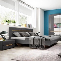 Двуспальная кровать Hektor Аntracyt 31 - 160/200  Двуспальная кровать Hektor Аntracyt 31 - 160/200