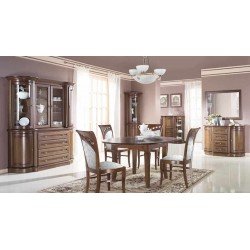 Обеденный стол круглый AFRODYTA натуральный шпон 90 см Обеденный стол круглый AFRODYTA натуральный шпон 90 см