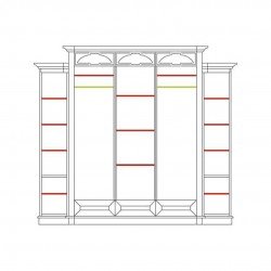 Шкаф 5-ти дверный AFRODYTA натуральный шпон 223х206 Шкаф 5-ти дверный AFRODYTA натуральный шпон 223х206