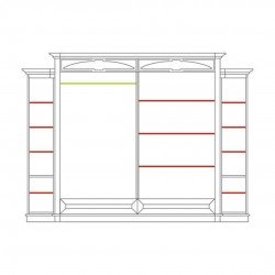 Шкаф 6-ти дверный AFRODYTA натуральный шпон 270х206 Шкаф 6-ти дверный AFRODYTA натуральный шпон 270х206