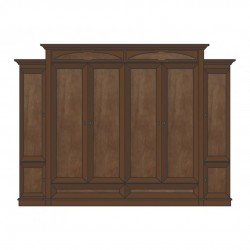 Шкаф 6-ти дверный AFRODYTA натуральный шпон 270х206 Шкаф 6-ти дверный AFRODYTA натуральный шпон 270х206