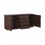 Комод BARI с 4 ящиками и 2 отделениями - массив дуба