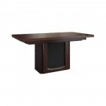 Обеденный стол раскладной BARI на ноге-колонне массив дуба