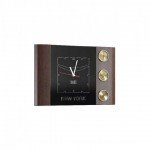 Часы с метеостанцией BARI - массив дуба 