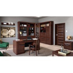 Шкаф одинарный с 2 закрытыми секциями BARI (S) - массив дуба 