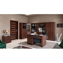 Витрина одинарная с баром и ящиками BARI (S) - массив дуба 