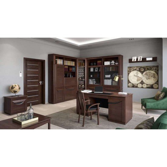 Шкаф одинарный высокий с 2 закрытыми секциями BARI - массив дуба Мебель, Витрины в гостиную, Офисная мебель, Эксклюзивная мебель, Коллекция BARI, Коллекция BARI - Кабинет