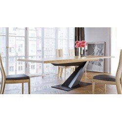 Обеденный стол раскладной PRESTIGE / ST7 - натуральный шпон