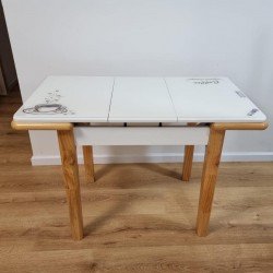 Обеденный стол маленького размера из стекла - модель Coffee