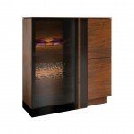 Тумба с баром и подсветкой VIGO - натуральный шпон