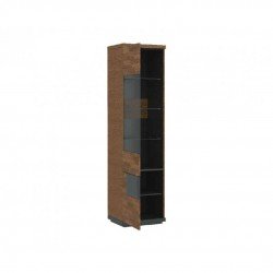 Витрина VERANO узкая с подсветкой - массив дуба