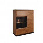 Витрина-бар VERANO с подсветкой / правая - массив дуба