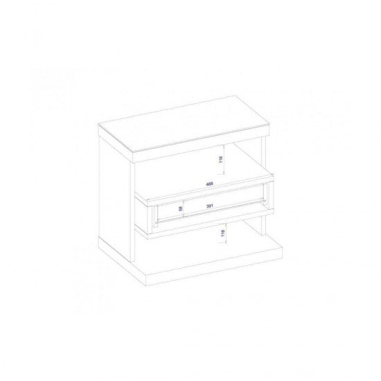 Прикроватная тумбочка VERANO - натуральный шпон Мебель, Прикроватные тумбочки, Эксклюзивная мебель, Коллекция VERANO