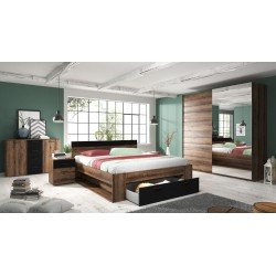 Двуспальная кровать с ящиком BETA - Monastery oak 91 Двуспальная кровать с ящиком BETA - Monastery oak 91