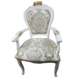 Деревянный стул белого цвета в классическом стиле 308A Деревянный стул белого цвета в классическом стиле 308A