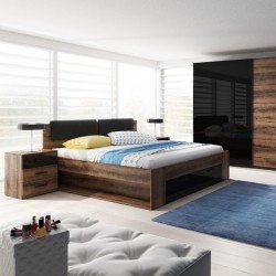 Двуспальная кровать с ящиком GALAXY - Monastery oak 52 Двуспальная кровать с ящиком GALAXY - Monastery oak 52