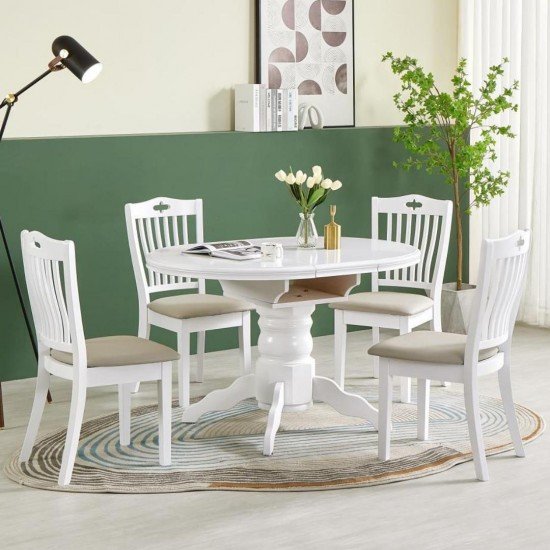 Круглый обеденный стол белый Мебель, Обеденные гарнитуры, Гарнитуры обеденные деревянные, Столы и Стулья, Столы обеденные, Столы круглые