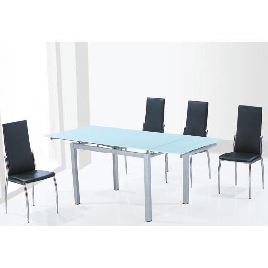 Стеклянный обеденный стол раскладывающийся 120 см Мебель, Столы и Стулья, Столы стеклянные, Столы обеденные