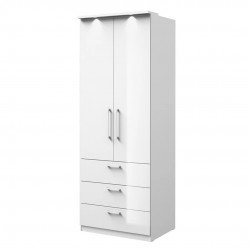 Шкаф двухдверный с ящиками OPTIMA White 68