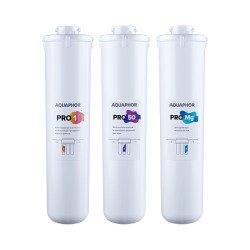 Комплект сменных модулей для системы обратного осмоса АКВАФОР Osmo Pro 50  (Pro 1, Pro 50, Pro Mg) Комплект сменных модулей для системы обратного осмоса АКВАФОР Osmo Pro 50  (Pro 1, Pro 50, Pro Mg)