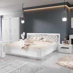 Двуспальная кровать ARNO White 31 для матраса 160/200  Двуспальная кровать ARNO White 31 для матраса 160/200