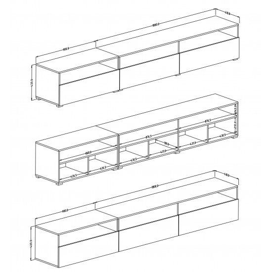 Комплект мебели BAROS Jasny Beton