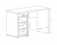 Письменный стол с 3 ящиками IRIS II 