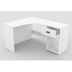 Угловой письменный стол с ящиком CORNER - White Угловой письменный стол с ящиком CORNER - White