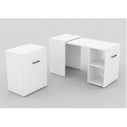 Раздвижной письменный стол SMART - White Раздвижной письменный стол SMART - White