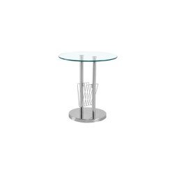 Приставной стеклянный столик с полкой для журналов Приставной стеклянный столик с полкой для журналов