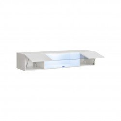 Стенка навесная FLY N3 с биокамином и подсветкой - White Стенка навесная FLY N3 с биокамином и подсветкой - White