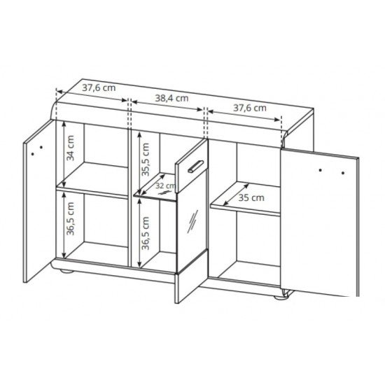 Комод LINK (E-120-3D)