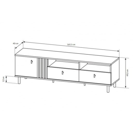 Телевизионная тумба MADIS, длина 165 см Мебель, Мебель в гостиную, Стенки модерн, Модульная мебель, Телевизионные тумбы (TV), Коллекция MADIS