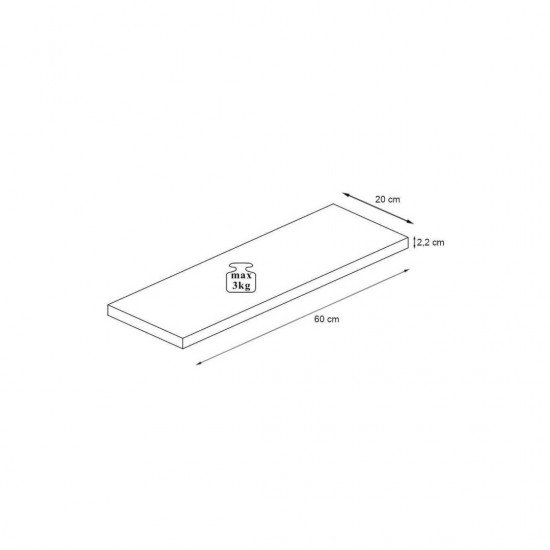 Полка SWITCH PW3 - Graphite Мебель, Полки, Коллекция SWITCH