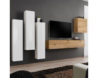 Стенка SWITCH III - White/Wotan Мебель, Стенки модерн, Коллекция SWITCH