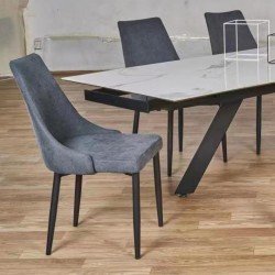 Стул серого цвета из ткани Стул серого цвета из ткани