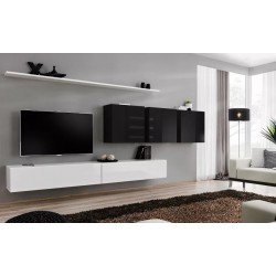Стенка SWITCH VII - White/Black Стенка SWITCH VII - White/Black