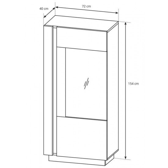 Витрина ARCO WHITE (C72) Мебель, Стенки модерн, Модульная мебель, Витрины в гостиную, ARCO WHITE, Коллекция ARCO