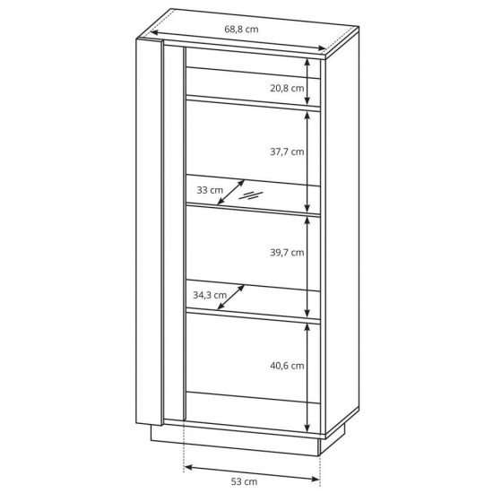 Витрина ARCO WHITE (C72) Мебель, Стенки модерн, Модульная мебель, Витрины в гостиную, ARCO WHITE, Коллекция ARCO