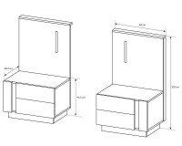 ARCO прикроватные тумбочки Мебель, Мебель для спальни, Модульная мебель, Прикроватные тумбочки, Спальня ARCO ARTISAN