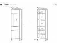 ARDEN Витрина Мебель, Модульная мебель, Витрины в гостиную, Коллекция ARDEN